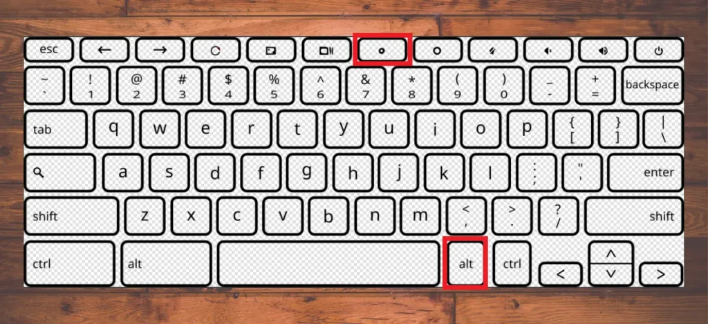 How to adjust brightness level on Chromebook keyboard - brightness down keyboard shortcut - screenshot