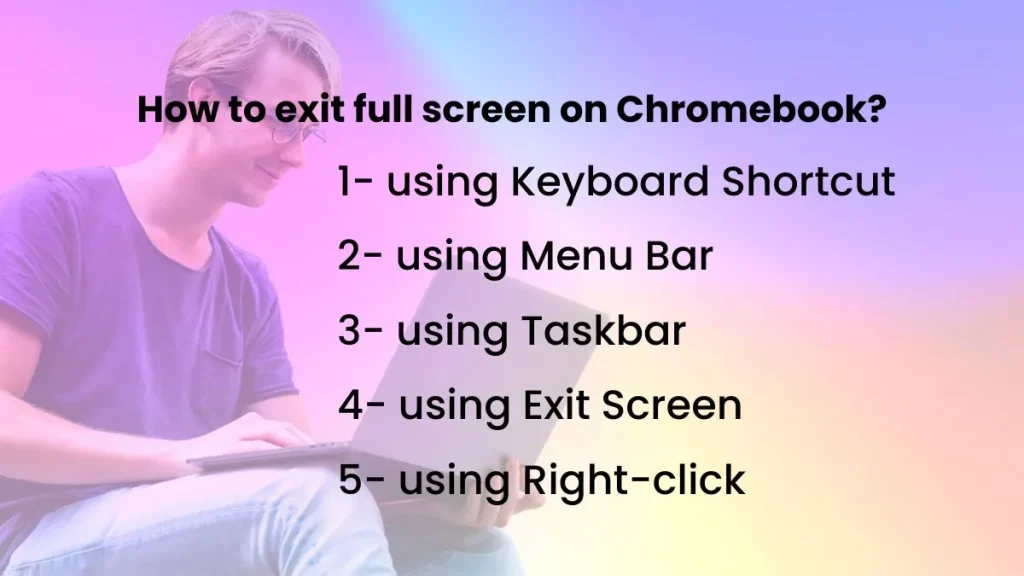How to exit full screen on Chromebook? : info graphics