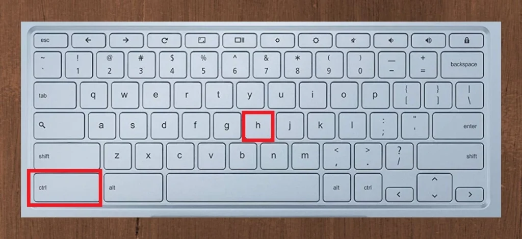 How to highlight text on Chromebook - keyboard shortcuts screenshot