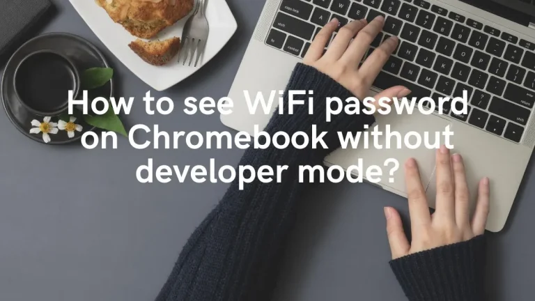 How to see WiFi password on Chromebook without developer mode?