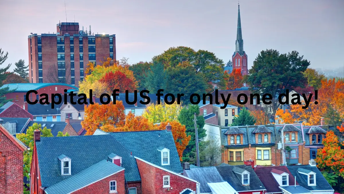 What city was the capital of the united states for only one day
