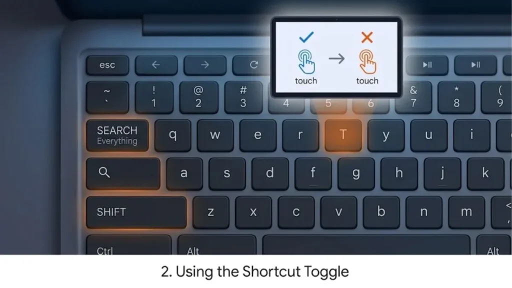Step 5: Toggle Touch Screen On or Off