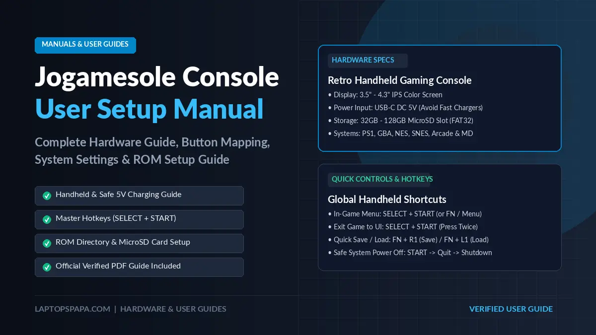 Jogamesole User Manual: Setup, Button Mapping, System Settings & PDF Guide